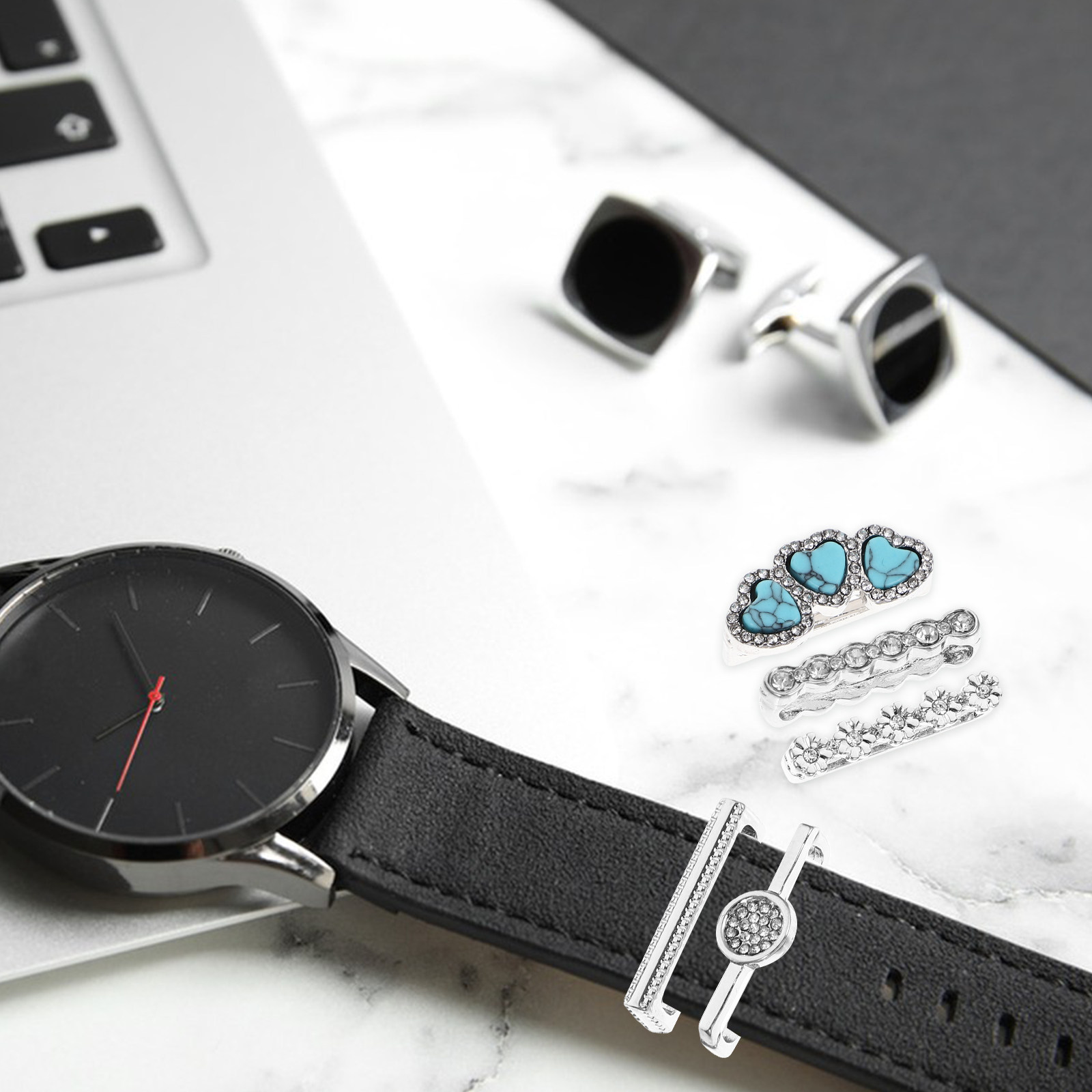 Smartwatch Straps & Accessories - 5 قطع من حلقات الزينة المصنوعة