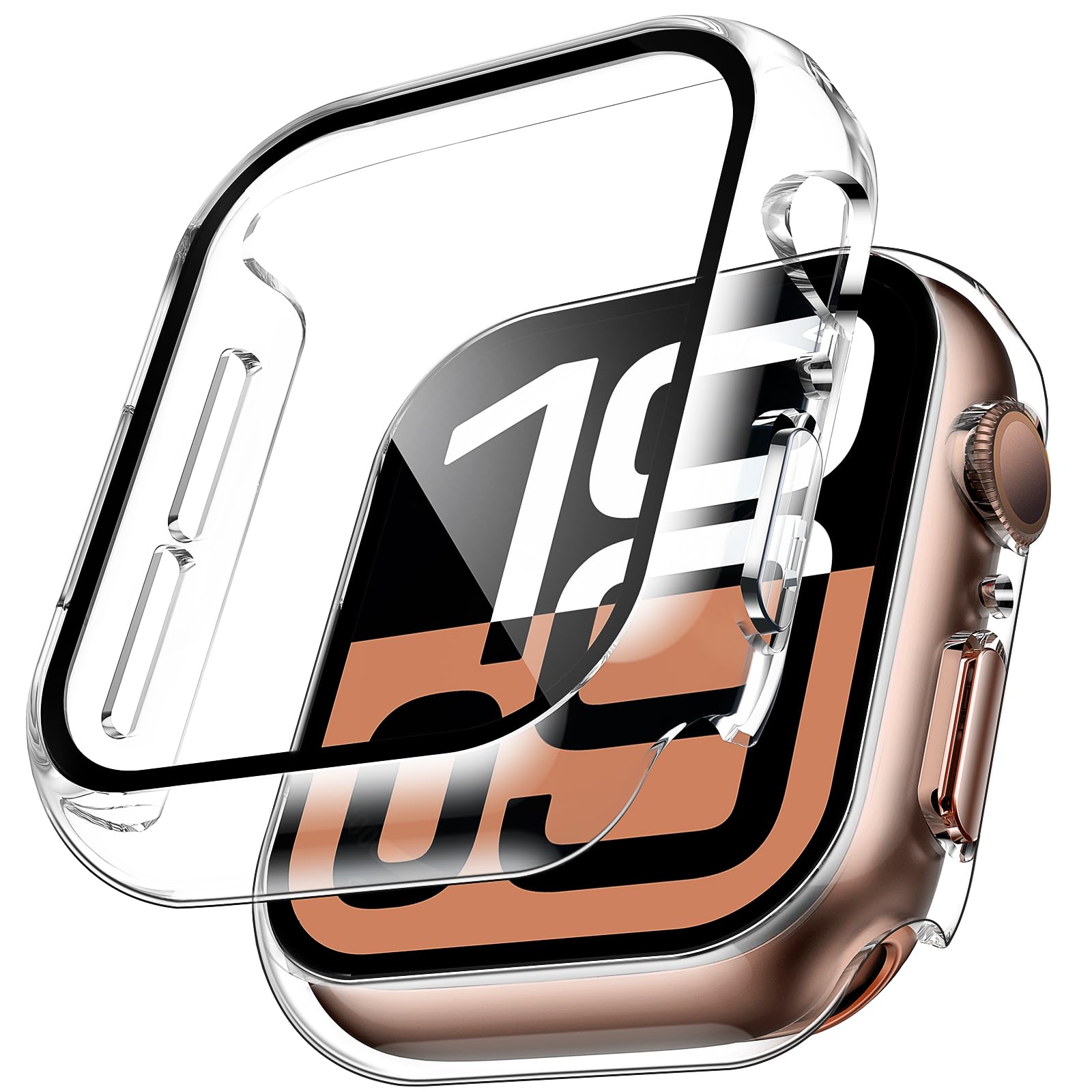 Apple Smartwatch Accessories - 2 قطعة حافظة من الزجاج المقسى