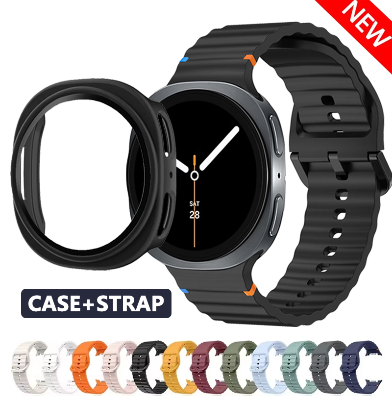 Smartwatch Watch Accessories For Women - حافظة مجوفة + سوار سيليكون رسمي