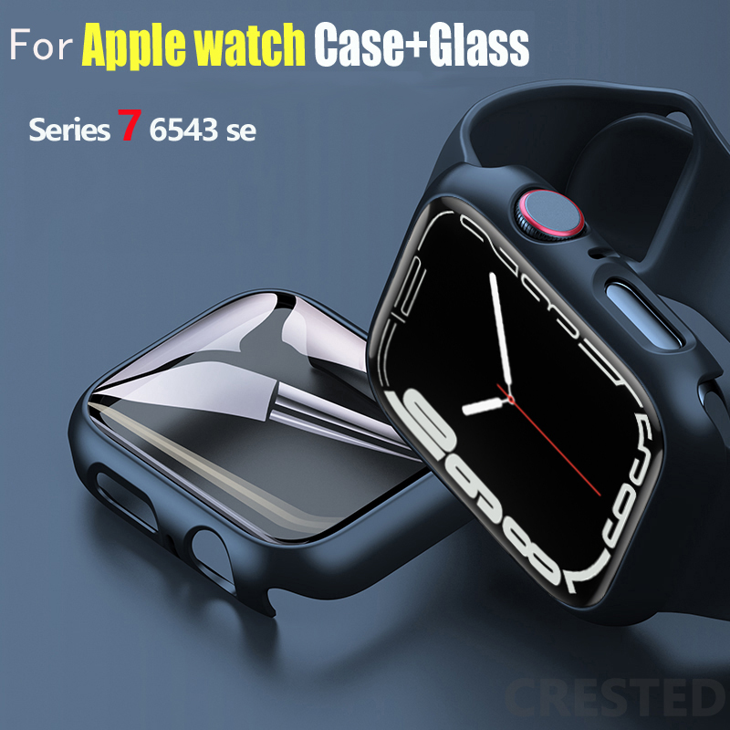 Smartwatch Band Accessories - زجاج + غطاء لساعة أبل 44