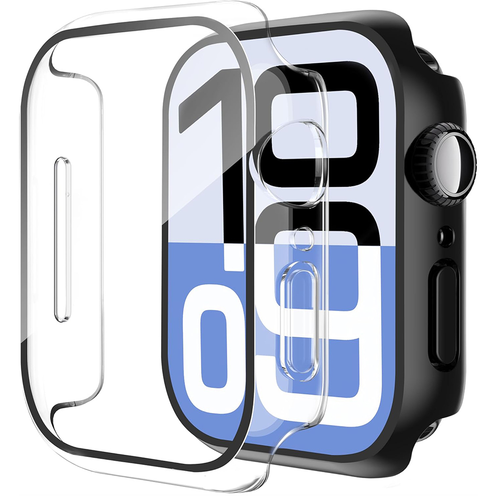 Apple Smartwatch Accessories - أسود شفاف غطاء لساعة أبل سلسلة