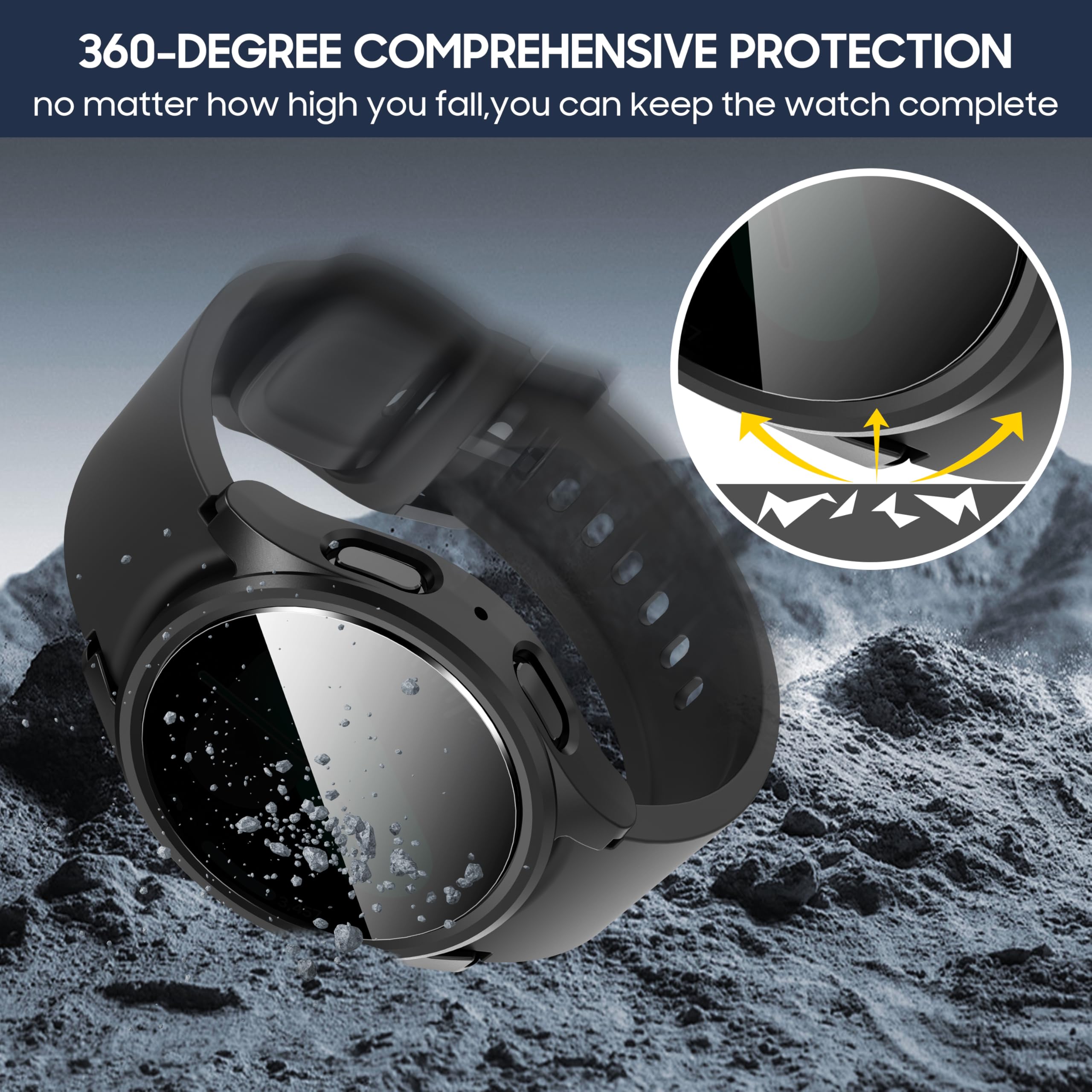 حافظة من الزجاج المقسى + حافظة - مراجعة Smartwatch Band Accessories وسعره