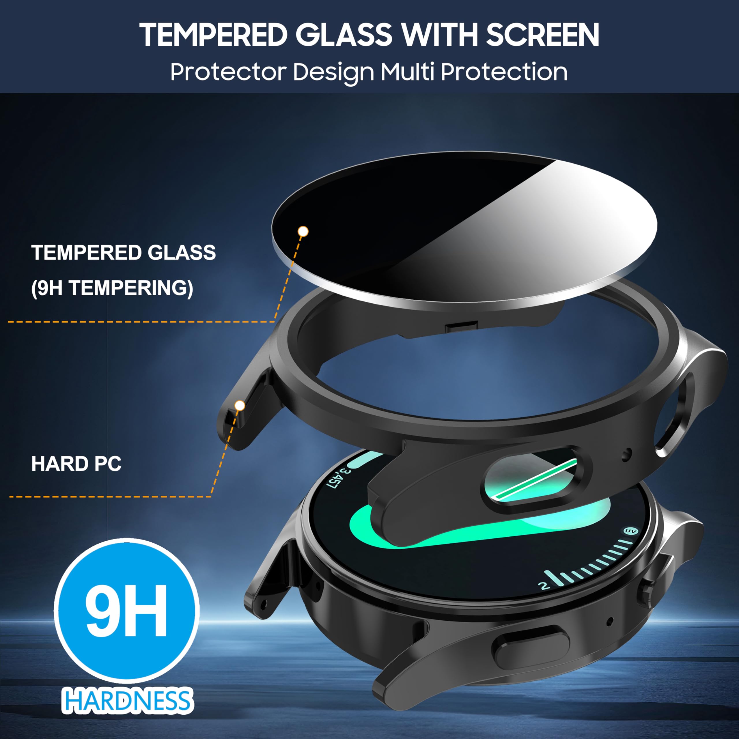 حافظة من الزجاج المقسى + حافظة - مراجعة Smartwatch Band Accessories وسعره