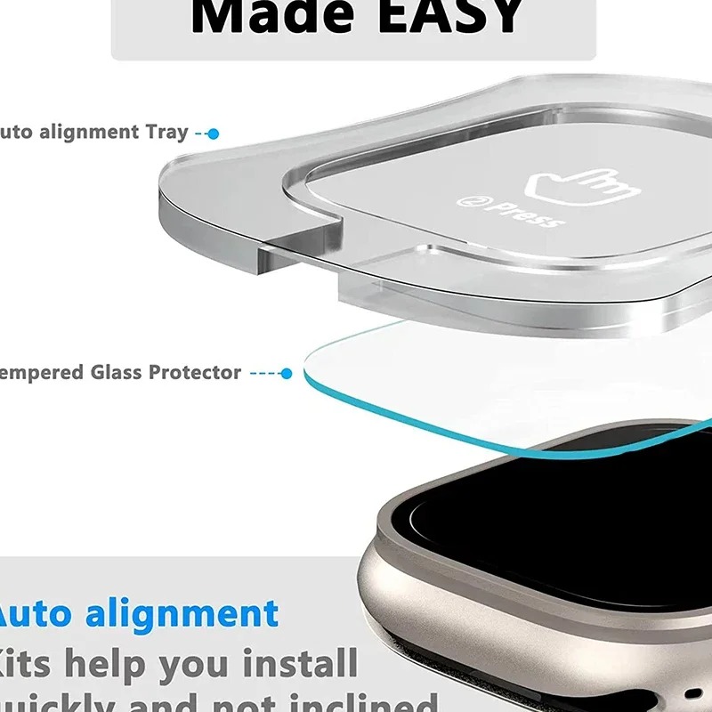 قطعتان من واقي الشاشة الزجاجي  - مراجعة Smartwatch Case وسعره