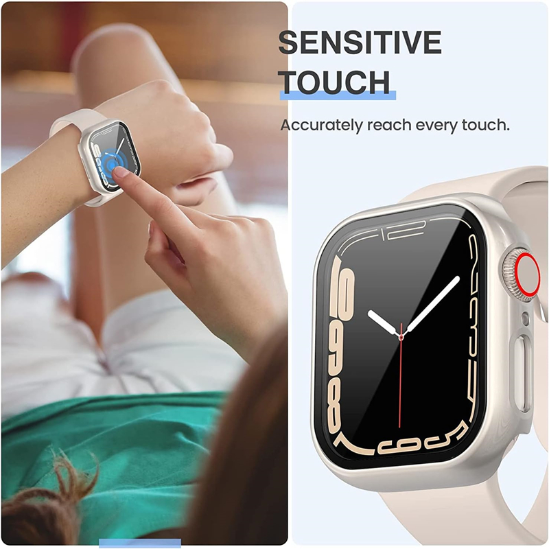 زجاج + غطاء لساعة أبل 8 7 6 SE - مراجعة Apple Smartwatch Accessories وسعره