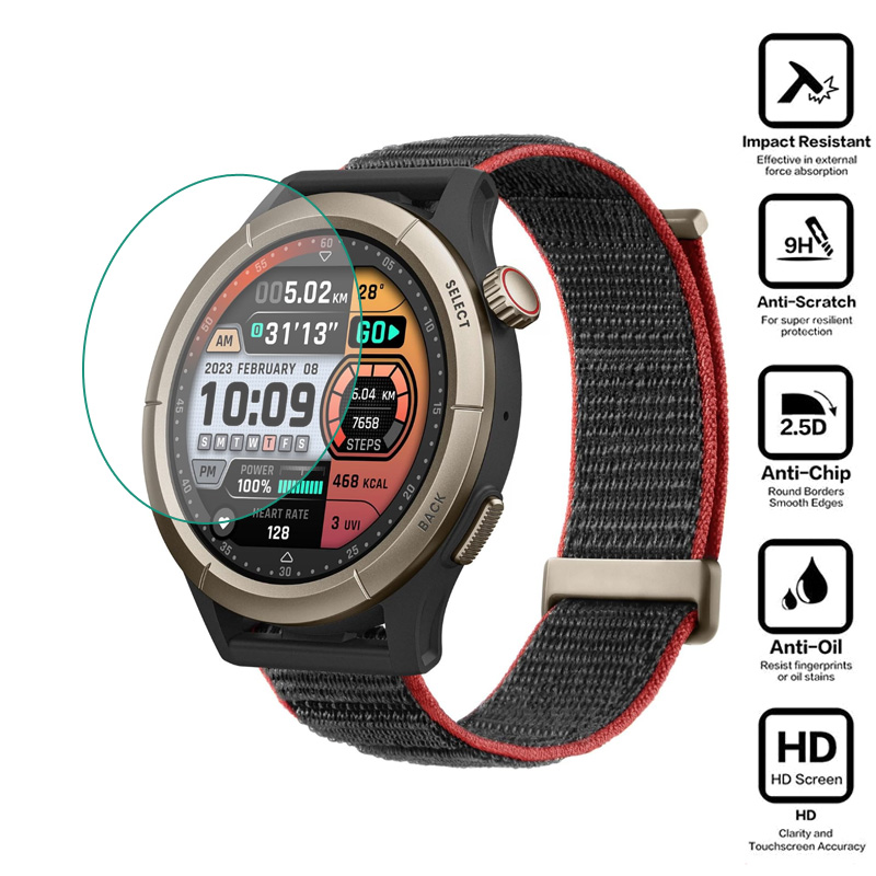 الزجاج الصلب Smartwatch HD واض - مراجعة Amazfit Smartwatch Accessories وسعره