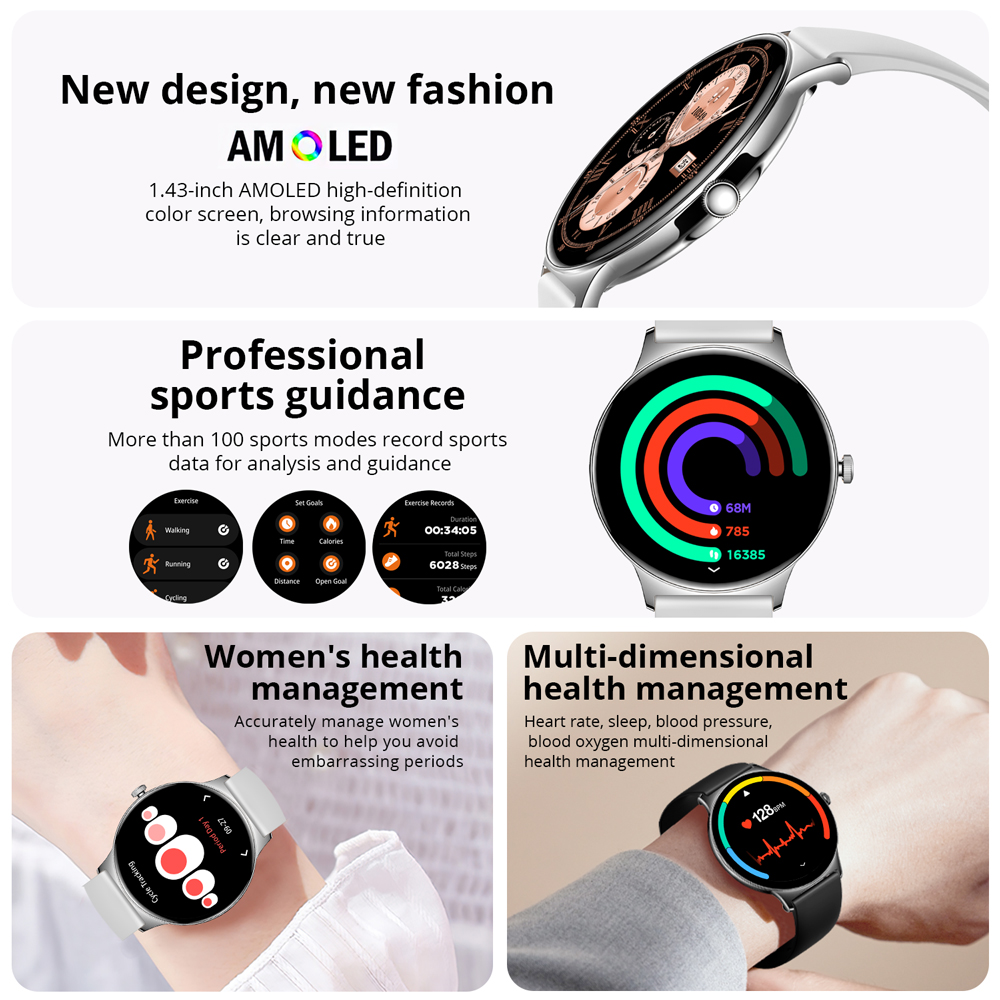 COLMI V89 ساعة ذكية للنساء 1.4 - مراجعة Smartwatch Face وسعره