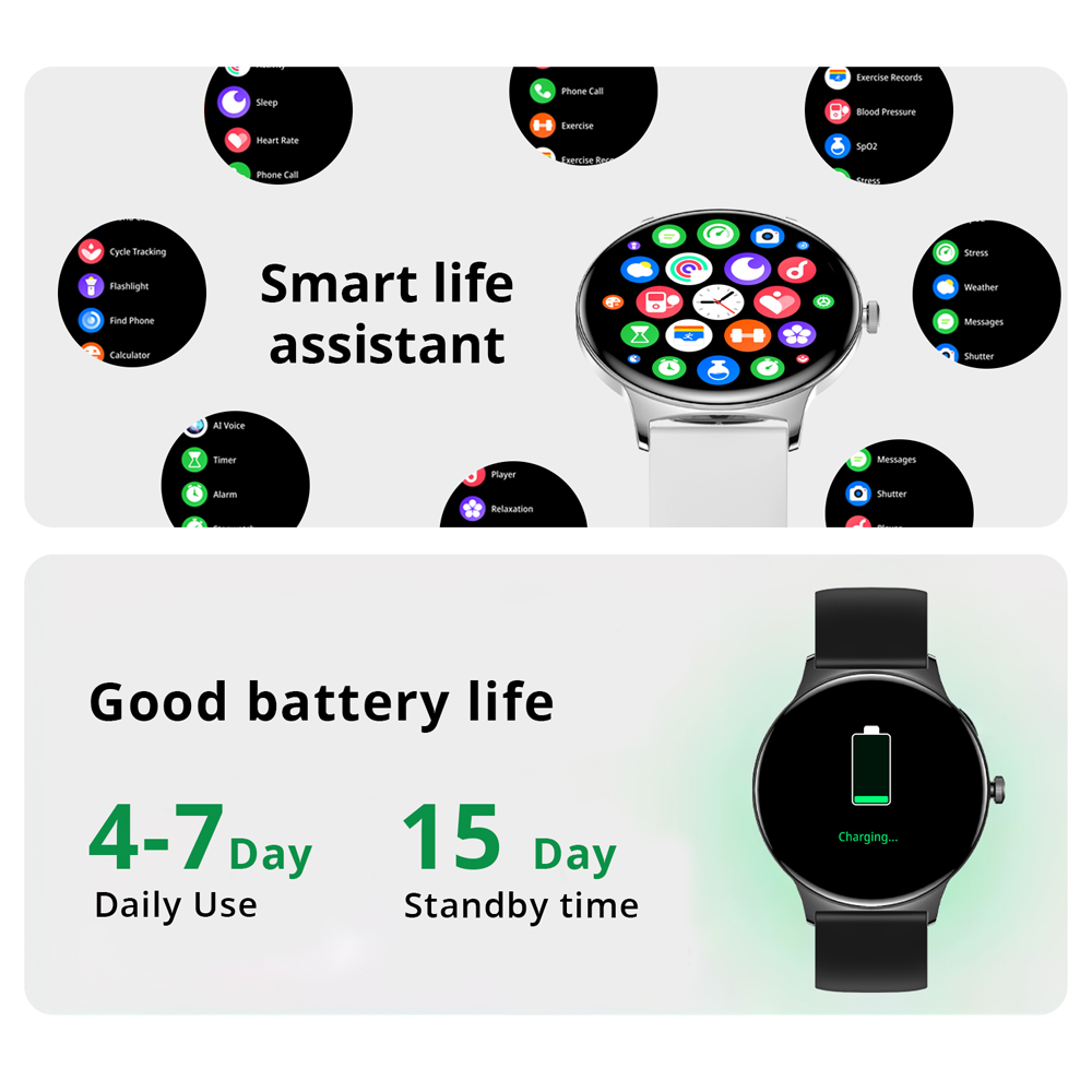 COLMI V89 ساعة ذكية للنساء 1.4 - مراجعة Smartwatch Face وسعره