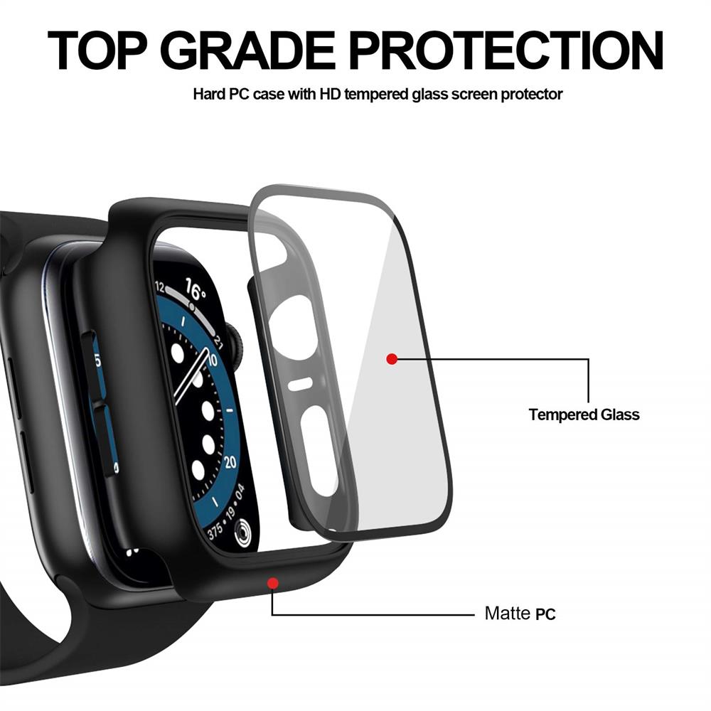 زجاج + غطاء لساعة أبل 44 مللي  - مراجعة Smartwatch Band Accessories وسعره