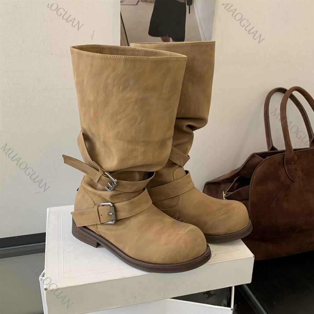ربيع الخريف صندل بكعب مكتنز ال - مراجعة Leather Classic Strap وسعره