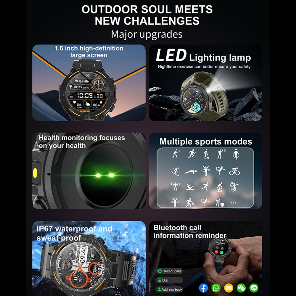 ساعة ذكية عسكرية متينة للاستخد - مراجعة Smartwatch Face وسعره