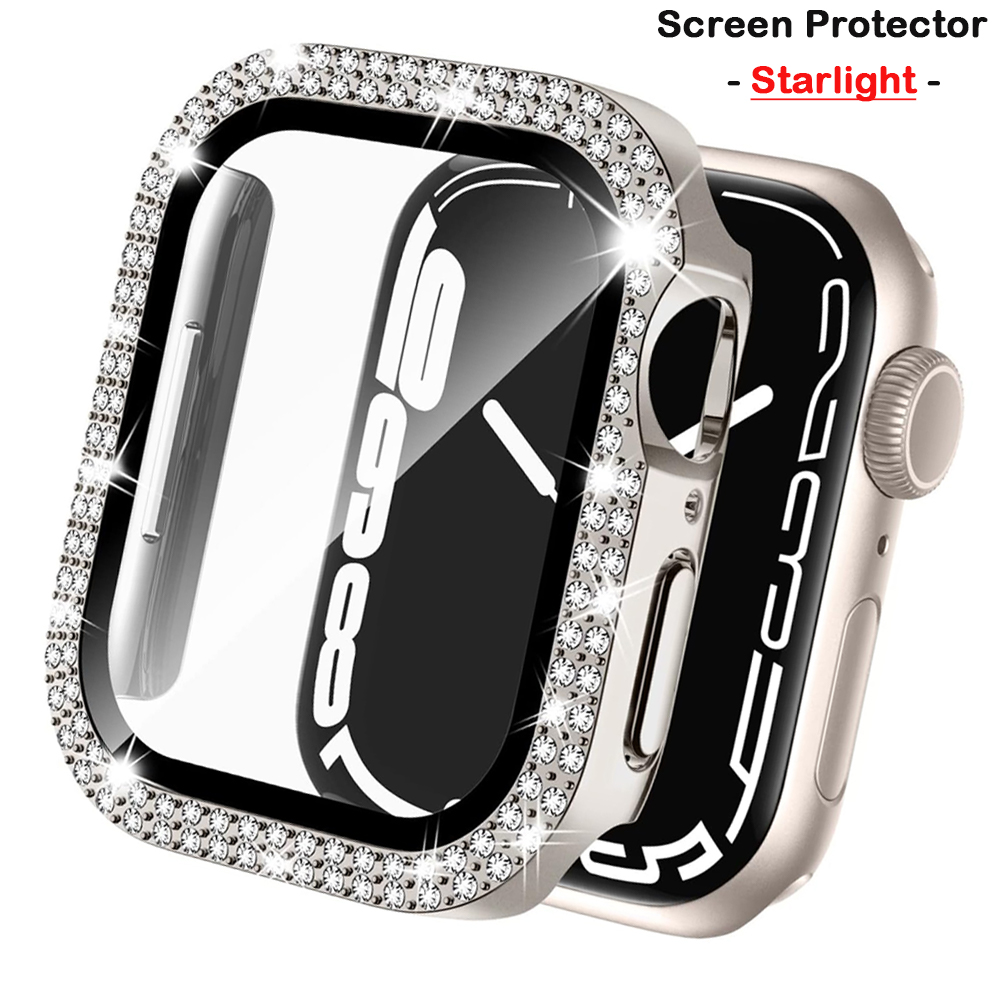 غطاء الماس لساعة أبل 45 مللي م - مراجعة Apple Smartwatch Accessories وسعره