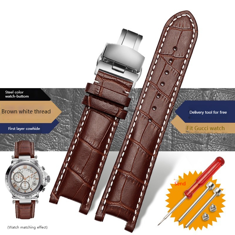 حزام ساعة من الجلد الطبيعي لـ  - مراجعة Smartwatch Guess وسعره