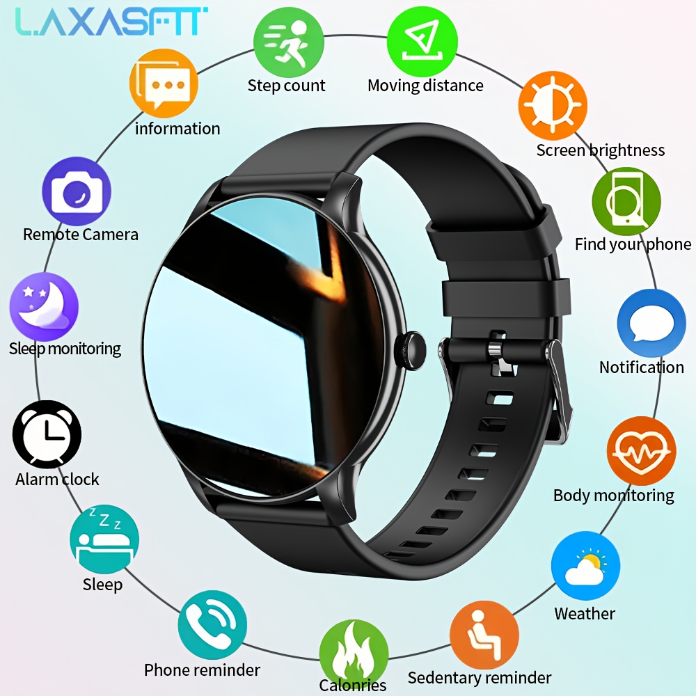 LAXASFIT Outsport ساعة ذكية بل - مراجعة Smartwatch Face وسعره