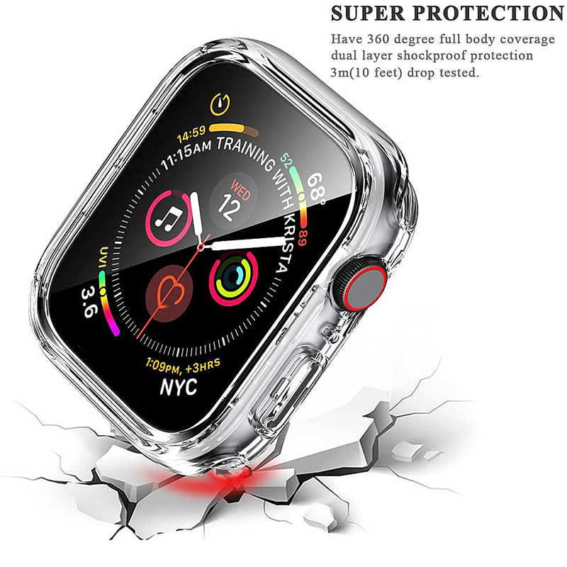 الزجاج المقسى + غطاء لساعة أبل - مراجعة Smartwatch Band Accessories وسعره