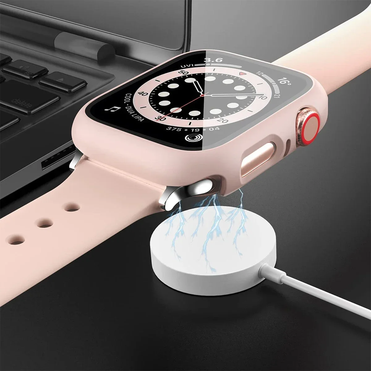الزجاج المقسى + غطاء لساعة أبل - مراجعة Smartwatch Band Accessories وسعره
