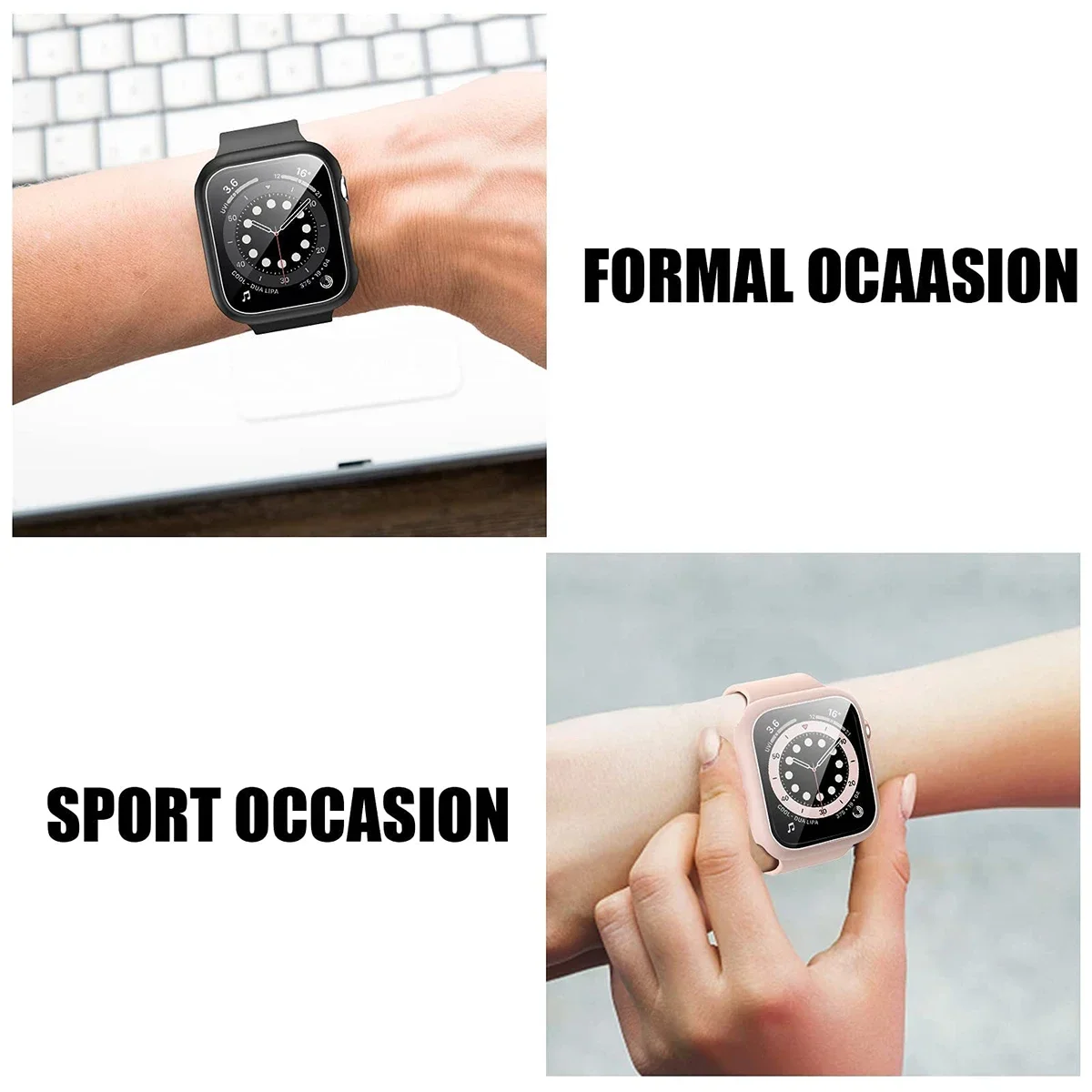 الزجاج المقسى + غطاء لساعة أبل - مراجعة Smartwatch Band Accessories وسعره